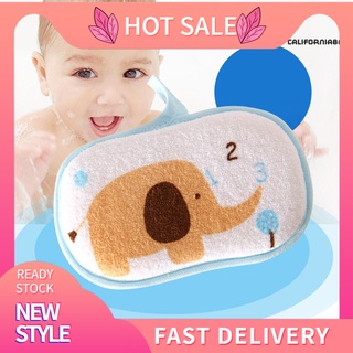 Cafyyt - esponja de baño para bebé recién nacido, diseño de elefante, frotamiento corporal, toalla de ducha