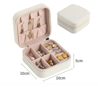 Caja de almacenamiento de franela de franela joyero pendientes joyería (6)