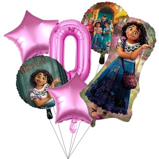 6 Pzas Globos Disney Encanto Baby Shower/Niña/Decoraciones De Fiesta De Cumpleaños/40 Pulgadas/Número De Dibujos Animados/Mirabel/Juguetes Para Niños (2)