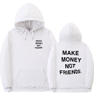 Nueva Streetwear hacer dinero no amigos sudaderas con capucha hombres pareja ropa blanca sudadera con capucha negro blanco sudadera con capucha