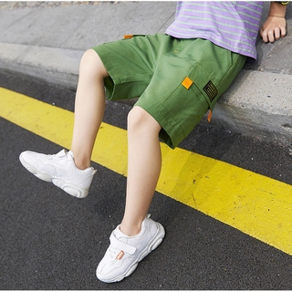 [Pantalones de niño]2021 fondos delgados de verano ropa de niños niño pantalones cortos grandes niños Color sólido