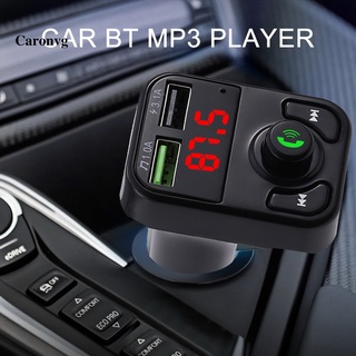 Qc FM transmisor manos libres Dual USB carga rápida Bluetooth 5.0 pantalla LED coche reproductor MP3 para automóvil