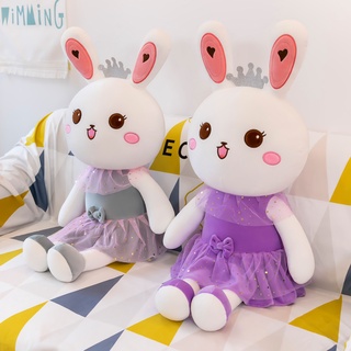 lindo conejo juguete de peluche blanco conejo muñeca muñeca dormir muñeca cama lindo almohada niña niño regalo