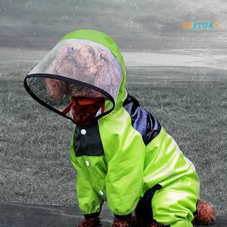 ahstory impermeable impermeable cachorro mascota perro cuero sintético impermeable abrigo chaqueta para rainy