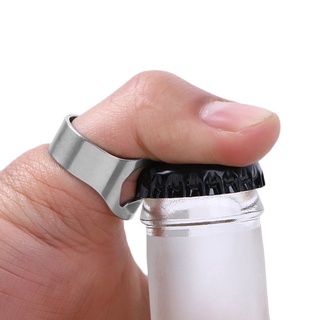 ✾apuesta✾pequeño Mini anillo de dedo diseño de cerveza abridor de botellas de acero inoxidable herramienta de barra (1)