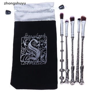 (hotsale) US SHIP Harry Potter Wizard Wand Makeup Brush 5pcs Set Eyeshadow Lip Brush Tool {bigsale}