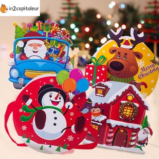 in2capitaleur nueva bolsa de regalo de navidad galletas árbol de navidad decoración caja de embalaje galletas festival suministros caramelo chocolate niños bolsa de mano