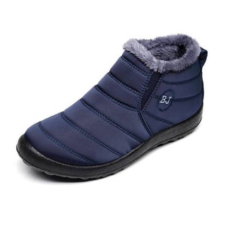 Nfe Botas De invierno De gran tamaño para mujer De felpa cómodas zapatos bajos antideslizantes mantener caliente Ankle Boots casuales