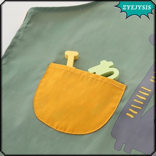 delantal de niño con bolsillo impermeable anti-aceite pintura para hornear delantales (1)