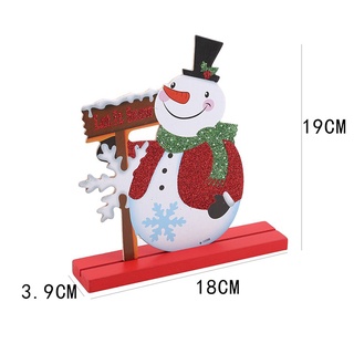 decoraciones de navidad calendario de madera de navidad de dibujos animados viejo muñeco de nieve alce mesa (6)