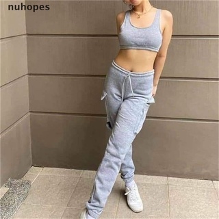nuhopes retro patchwork joggers pantalones de chándal mujer pantalones elásticos cintura alta pantalones co (2)