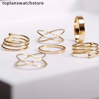 Nuevo Set de anillos únicos de aleación Punk anillos de nudillos para mujer anillo de dedo 6 piezas anillos {bigsale}
