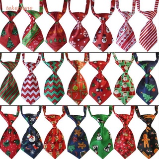 TEKE 10 piezas de corbatas de navidad para mascotas, diseño de gato, perro, navidad, cuello de navidad, diseño de fiesta