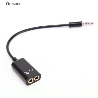 [Yinrunx] 3.5mm Mic Audio jack to Headphone Microphone Y Splitter Cable Converter Adaptor .