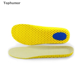 [tophumor] plantillas de espuma viscoelástica para zapatos suela de malla desodorante transpirable cojín running.