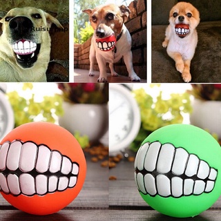 [ruisurpnp] divertido mascota perro bola dientes silicona juguete masticar sonido perros juguetes ultra grueso venta caliente