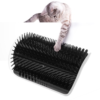 ☊HOME_Corner Pet Brush Scratch Bristles Arch Massager Self Grooming Comb (Black)☊