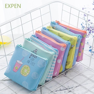 EXPEN Fruit impresión cartera para las mujeres auriculares bolsa monederos de almacenamiento de la PU Material de la llave bolsas de dibujos animados paquete de tarjeta/Multicolor