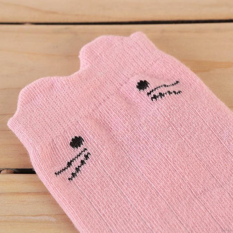 calcetines altos de rodilla para bebé niñas impresión animal kawaii sobre la rodilla calcetines para 3-12t (8)
