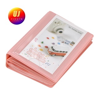3 pulgadas mini 28+1 bolsillos álbum de fotos estuche de almacenamiento para polaroid fujifilm instax película rosa claro