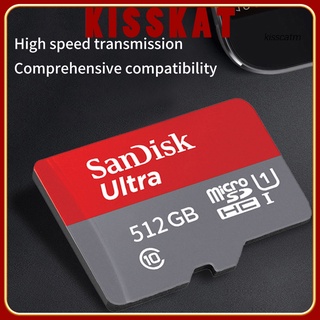 kiss-cc para teléfono sandisk 64gb/128gb/256gb/512gb/1tb tarjeta de memoria tf micro-sd de alta velocidad