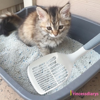 (PrincessDiarys) Pala de arena para gatos, hueco, duradero, plástico, tamiz de plástico, heces, herramienta de limpieza (4)