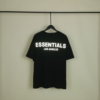 ESSENTIAL-S Nueva Letra Reflectante Camiseta Para Hombres Y Mujeres Suelto Y Versátil De Manga Corta Pareja T-shirt