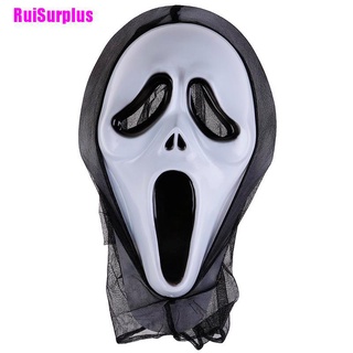 [Ruisurplus] scary Scream Ghost mascarilla de fantasía sangrienta vestido de terror de Halloween disfraz de fiesta