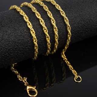 Collar de cadena de brezo de moda coreana Simple de una sola cadena para hombres y mujeres (4)