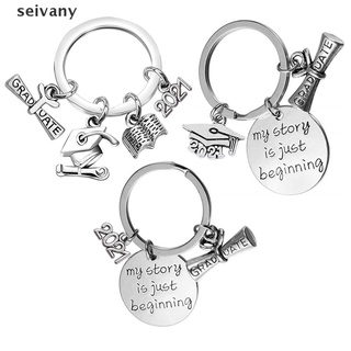 [Seivany] Graduation Gift Keychain Class Of 2021 Stainless Steel Key Ring For High School