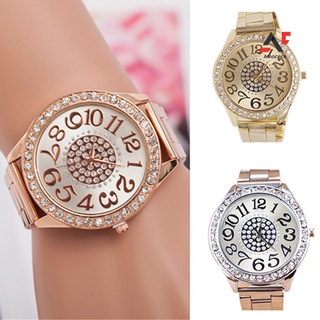 amocece - reloj de pulsera de cuarzo con incrustaciones de diamantes de imitación para mujer
