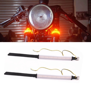 Motocicleta reajuste accesorios motocicleta amortiguador led barra de freno indicador de luz barra led locomotora barra led absorción de golpes luz de señal de giro