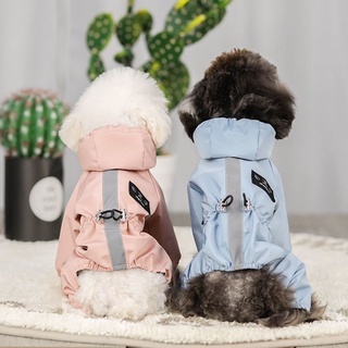 TEAKK Outdoor Clothes Dog Raincoats Breathable Hoody Pet Jumpsuit Jacket Waterproof Sunscreen Pet Supplies Reflective PU/Multicolor (9)