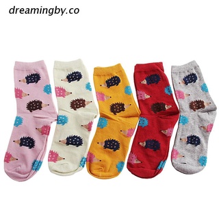 dreamingby.co lindos calcetines para mujer/mujer/niñas/calcetines de dibujos animados/mezcla de algodón animal/moda/hosiery