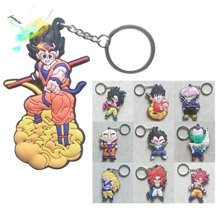 Dragon Ball Super Saiyan mono rey de dibujos animados personaje llavero llavero eslabones bolsa adornos para bolsa B