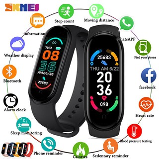 Reloj inteligente SKMEI Bluetooth M6/IP67/pulsera impermeable/rastreador de ejercicio/pulsera inteligente M6/frecuencia cardíaca