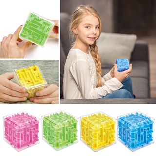 cubo mágico 3d laberinto transparente de seis caras rompecabezas velocidad cubo bola rodante juguete