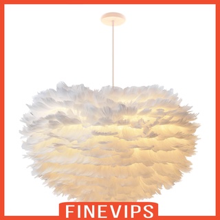 [FINEVIPS] Novedad pluma colgante lámpara de techo LED lámpara colgante minimalista DIY decoración