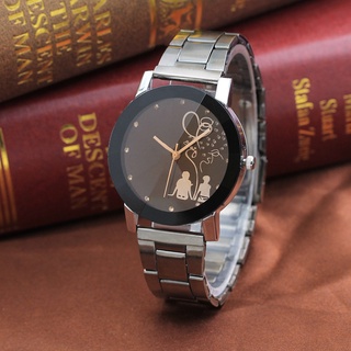 [pedidos]1 par de reloj de cuarzo con correa de acero con estilo para estudiantes/parejas (5)