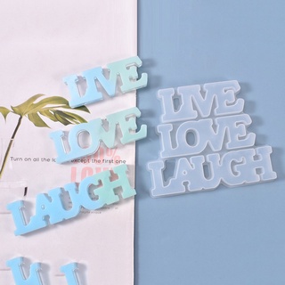Live LOVE LAUGH - molde de silicona para manualidades, resina epoxi, herramienta de manualidades