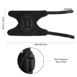 [RIN] 1 par de almohadillas de compresión de rodilla engrosadas EVA cómodas rodilleras cojines protectores con correa ajustable para baloncesto, patinaje, esquí (4)