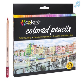 Colore 50 colores lápices de colores Pre-afilado lápices conjunto de dibujo para colorear bolígrafos suministros de arte