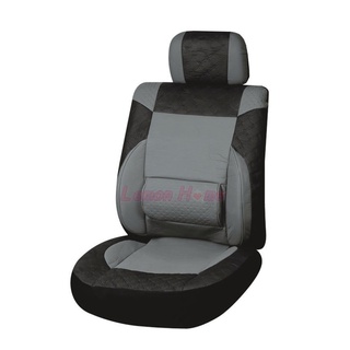 Lt- fundas universales de cuero PU para asiento único delantero de coche para cruces sedanes negro gris