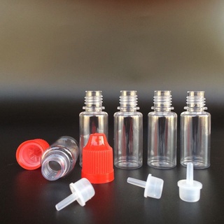 (Bayar Di Tempat) 10pçs 10ml Conta-Gotas De Plástico Vazio Para Crianças E-Liquid