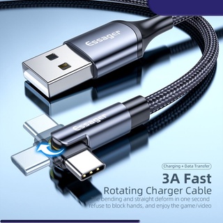 Essager Rotate Micro USB Type C Cable For Xiaomi Samsung 3A Fast Charging GCRF