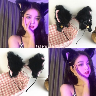 Royal lindo niñas orejas de gato campanas Headwear accesorios gargantilla collar Cosplay disfraz