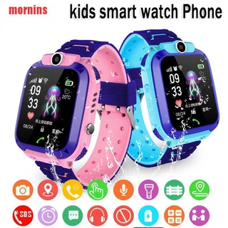 {mornins} Q12 reloj inteligente para niños SOS impermeable IP67 niños regalo para IOS Android OWB