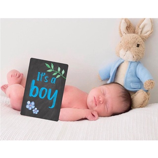 wit 24 hojas milestone photo sharing tarjetas florales bebé edad tarjetas recién nacido fotografía props memorial shower regalos (7)