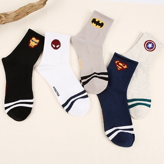 Calcetines De algodón De Alta calidad Superman Batman iron man/avengers/calcetines De Alta calidad Desodorantes para hombre