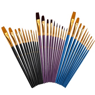 10 unids/set Nylon artista pincel de pintura profesional acuarela acrílico mango de madera pinceles de pintura suministros de arte papelería (8)